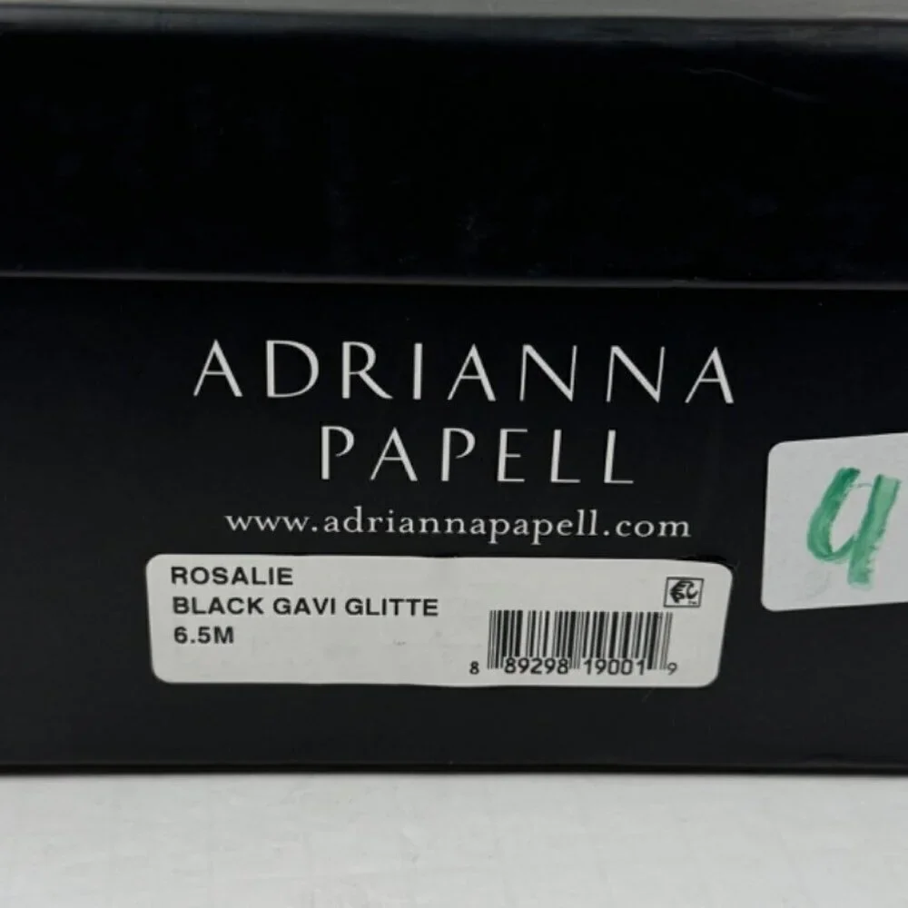 Adrianna Papell NEW Platform Heels Rosalie Black Gavi Glitter Formal Size 6.5M